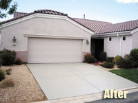 Photo of a newly colored stain driveway