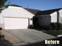 Photo of a worn concrete driveway