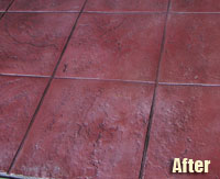 Cleaned and resealed stamped concrete